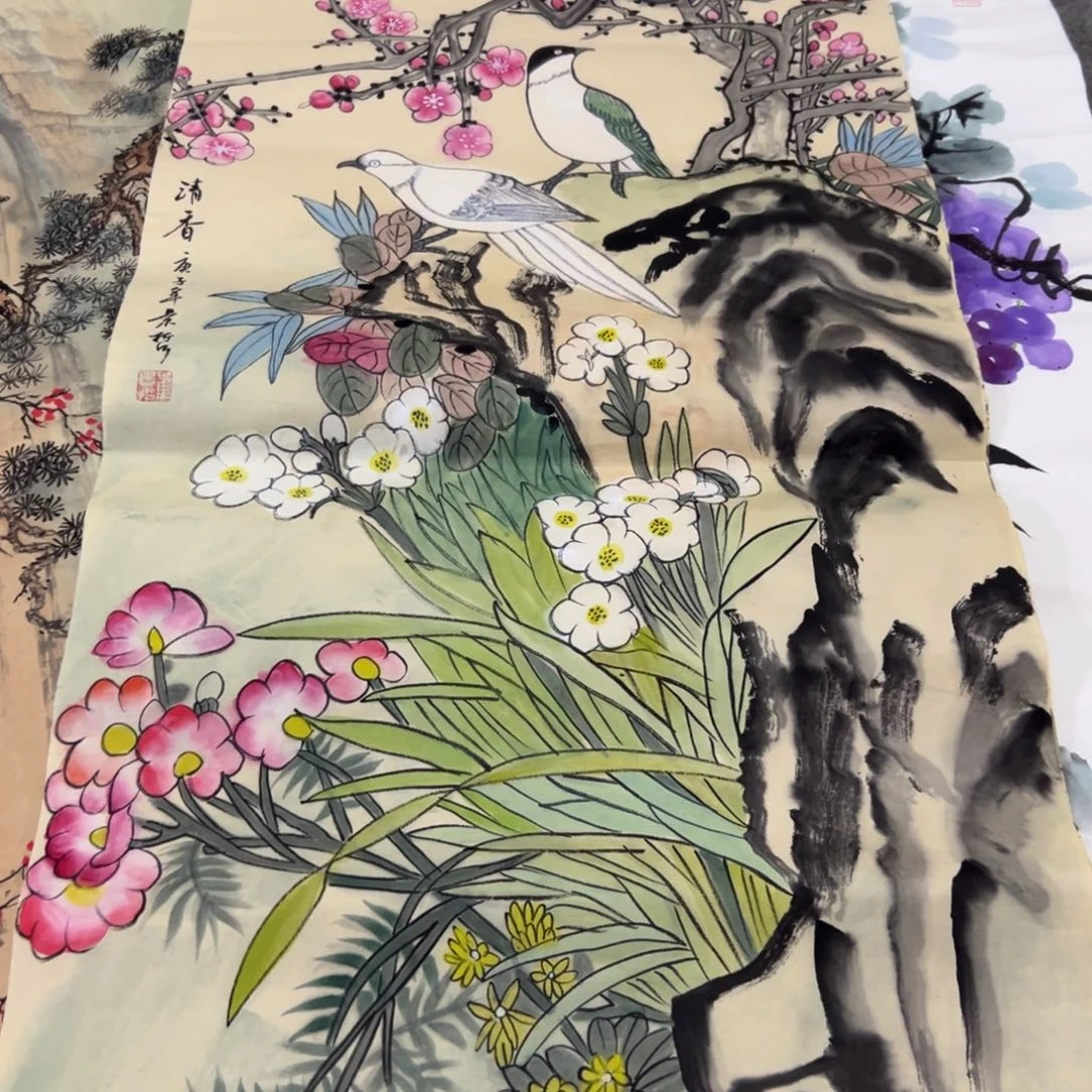 国画国画作品画心一张