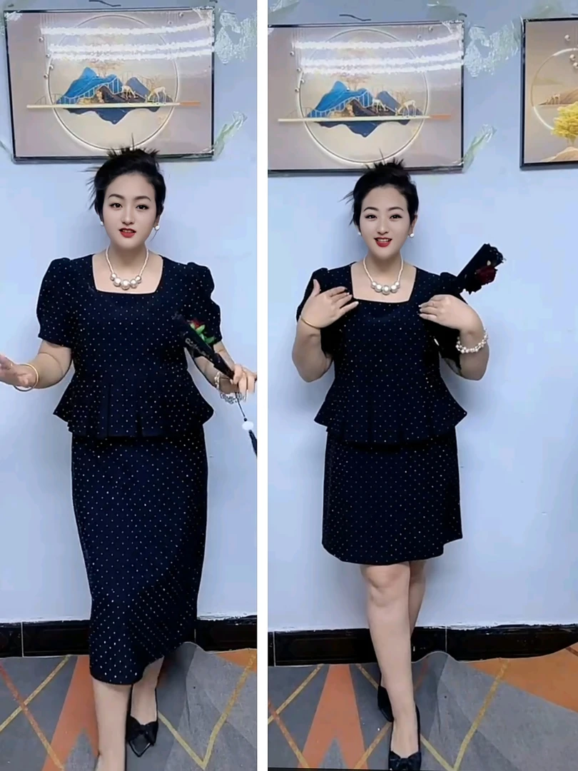 方领连衣裙夏季气质显瘦设计感洋气法式收腰小香风裙