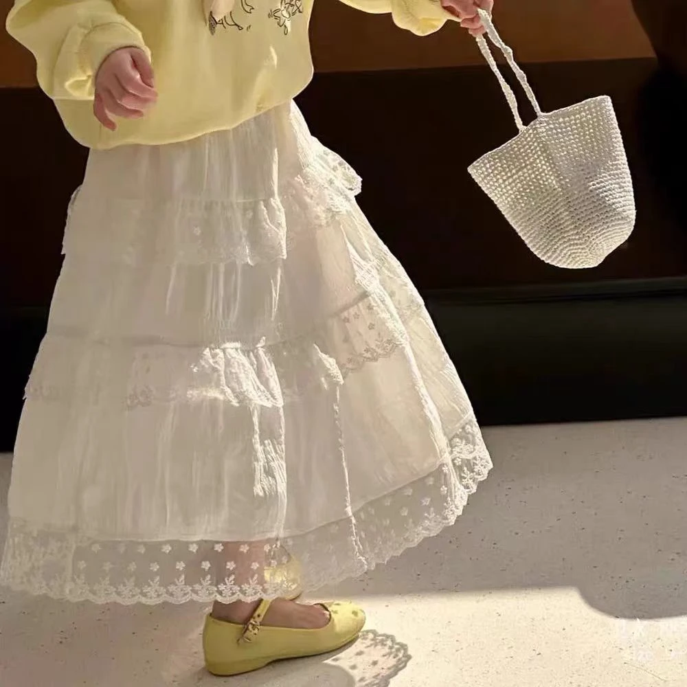 女童装夏装半身裙2025新款儿童夏季蛋糕裙小女孩长裙韩版百搭裙子