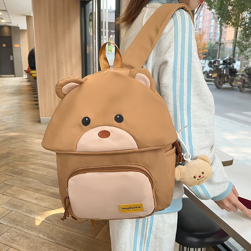 酷袋猫可爱小熊迷你双肩包春游背包2025新款小书包大学生上课包潮