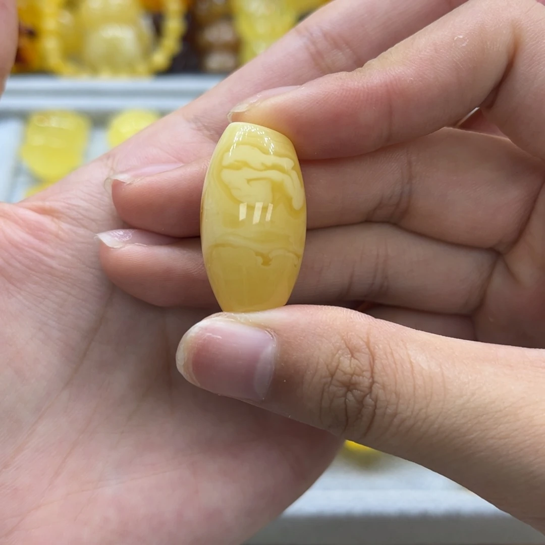 未镶嵌琥珀手链天然琥珀俄料马蹄珠4.3g