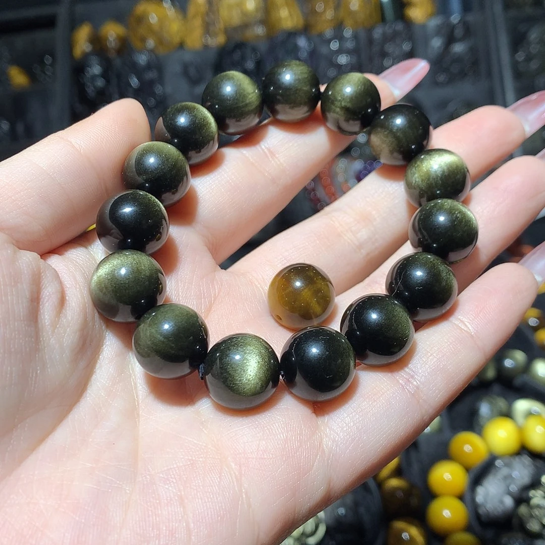 黑曜岩手链未镶嵌水*