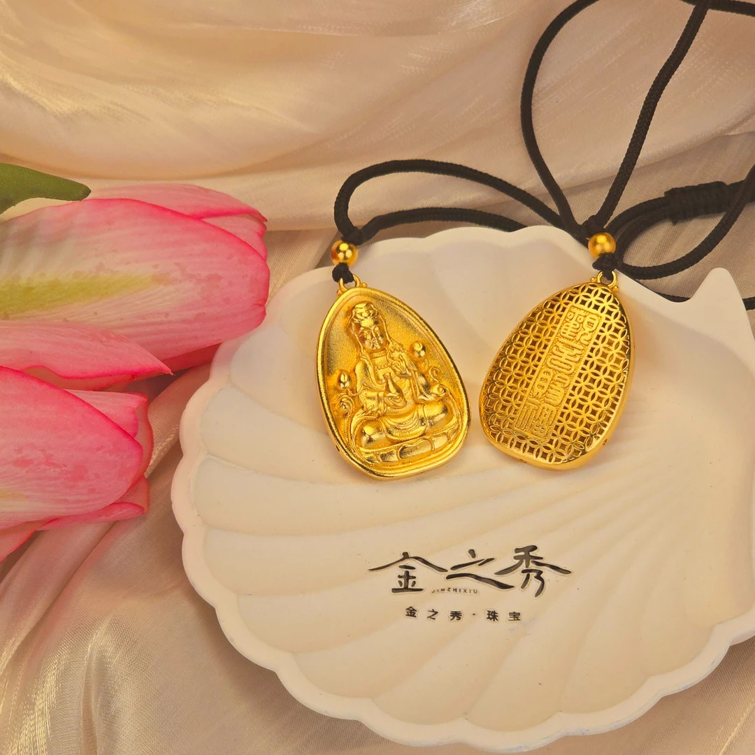 金之秀珠宝  观音赐福经典百搭古法金色传承
