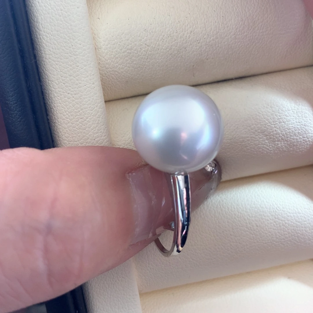 海水珍珠戒指18K金镶嵌