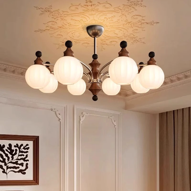 宋式美学法式中古风客厅灯复古新中式卧室餐厅设计师高级主卧吊灯