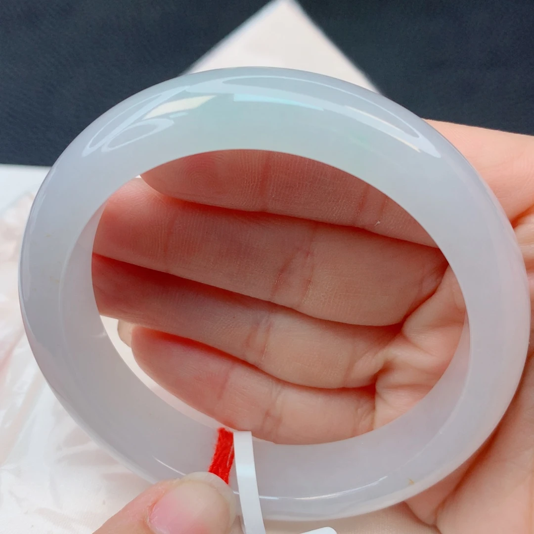 翡翠未镶嵌手镯57-58冰种白月光