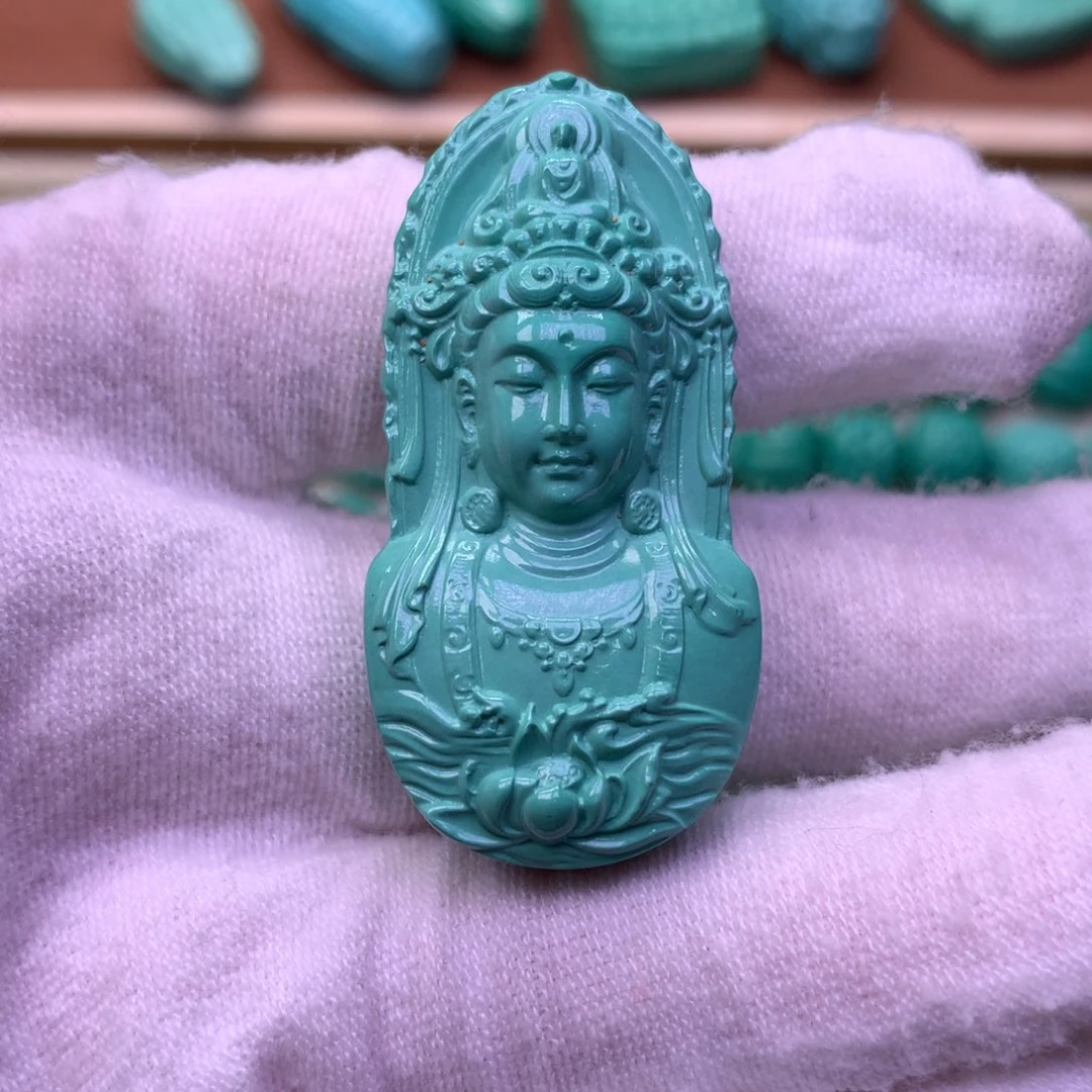 原生态散珠配珠观音吊坠