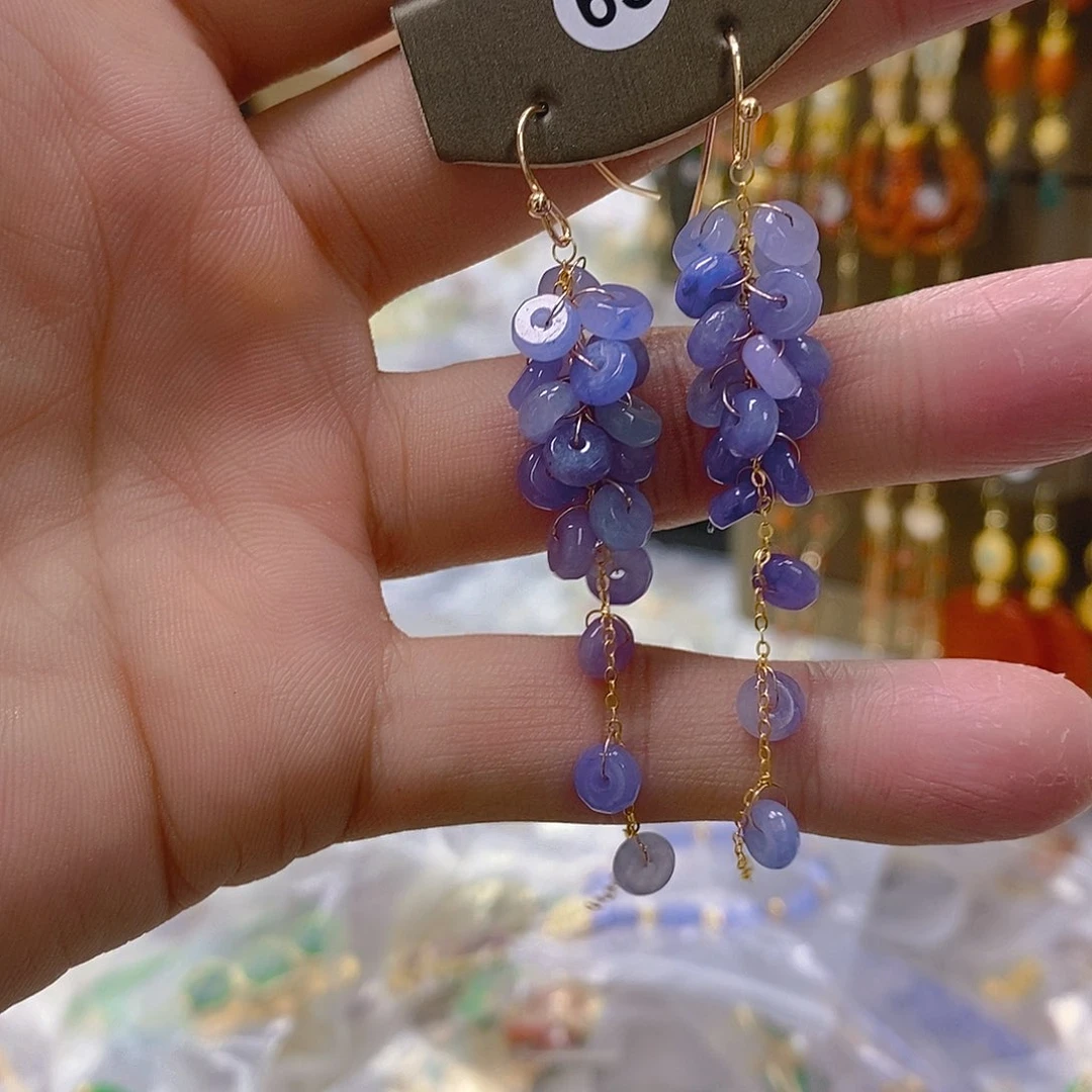 翡翠合金耳饰翡翠