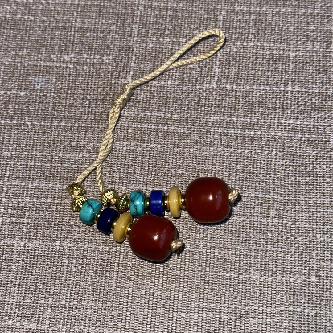 11mm天然瓦西柿子红老型大款弟子珠万能轴两用款（多样性发货）