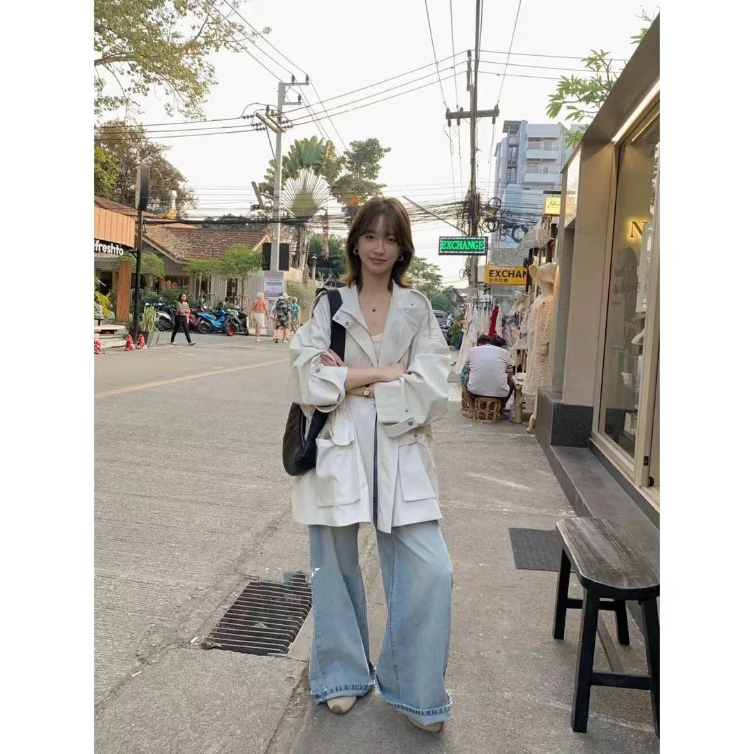 2504春季韩版宽松气质廓形外套