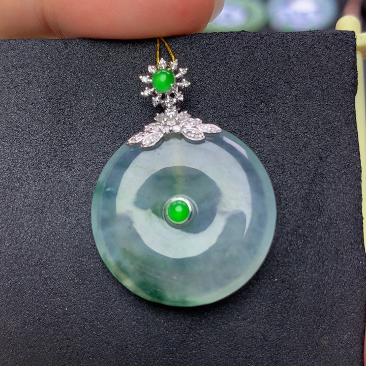 翡翠手链18K金镶嵌翡翠