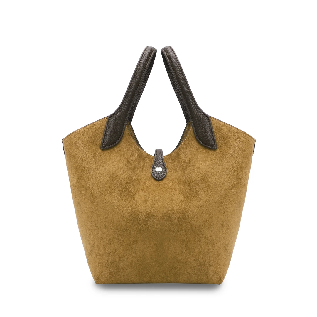 小众时尚百搭手提单肩包包2210-2#暖茶棕【CB】