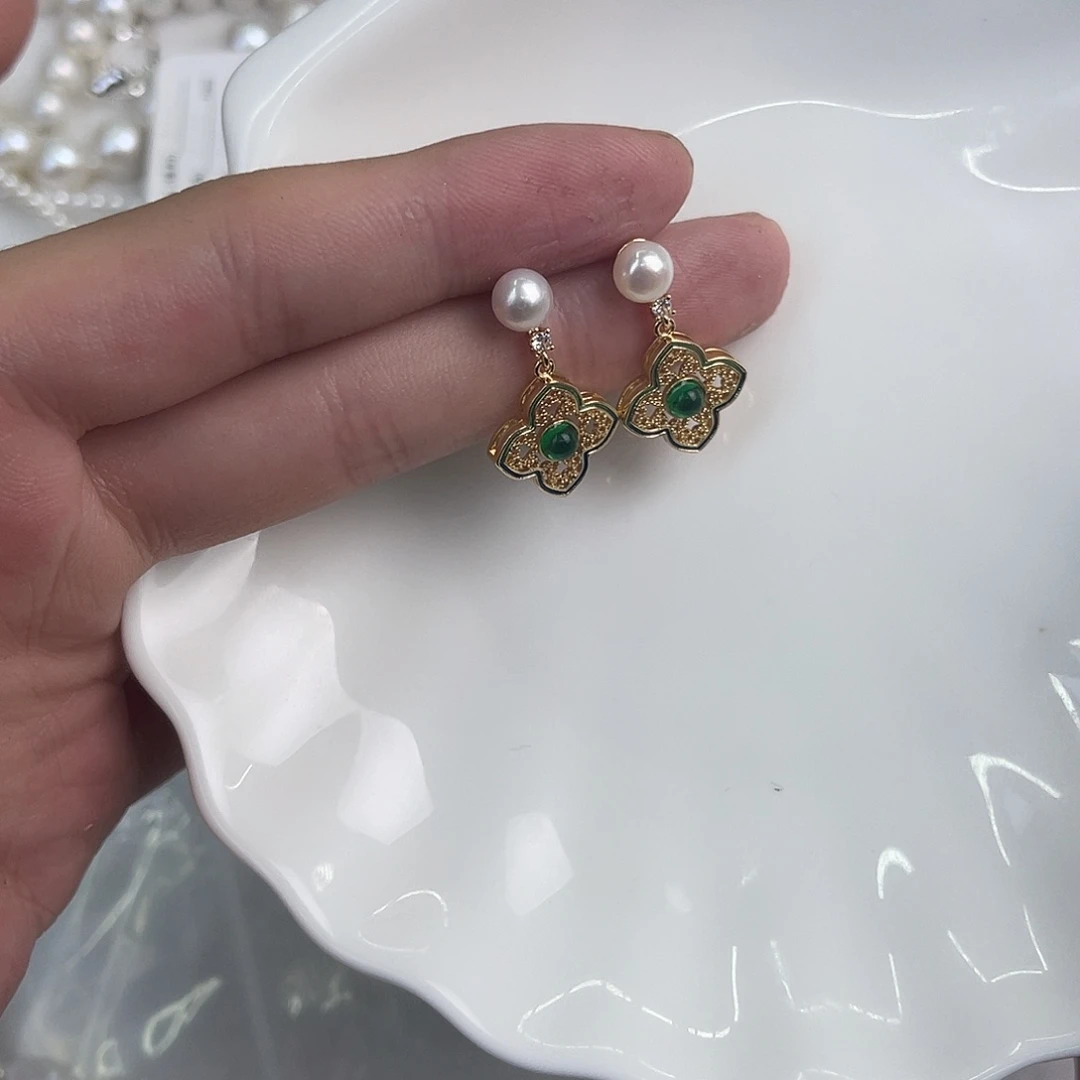 银S925镶嵌淡水珍珠项链
