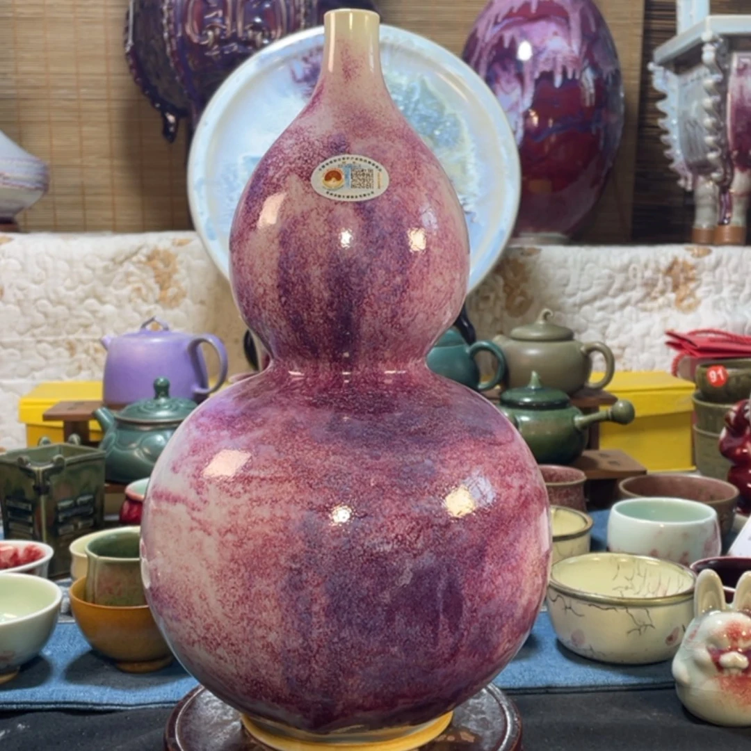 【闪购商品】摆件柴烧福禄瓶。。。。。。。