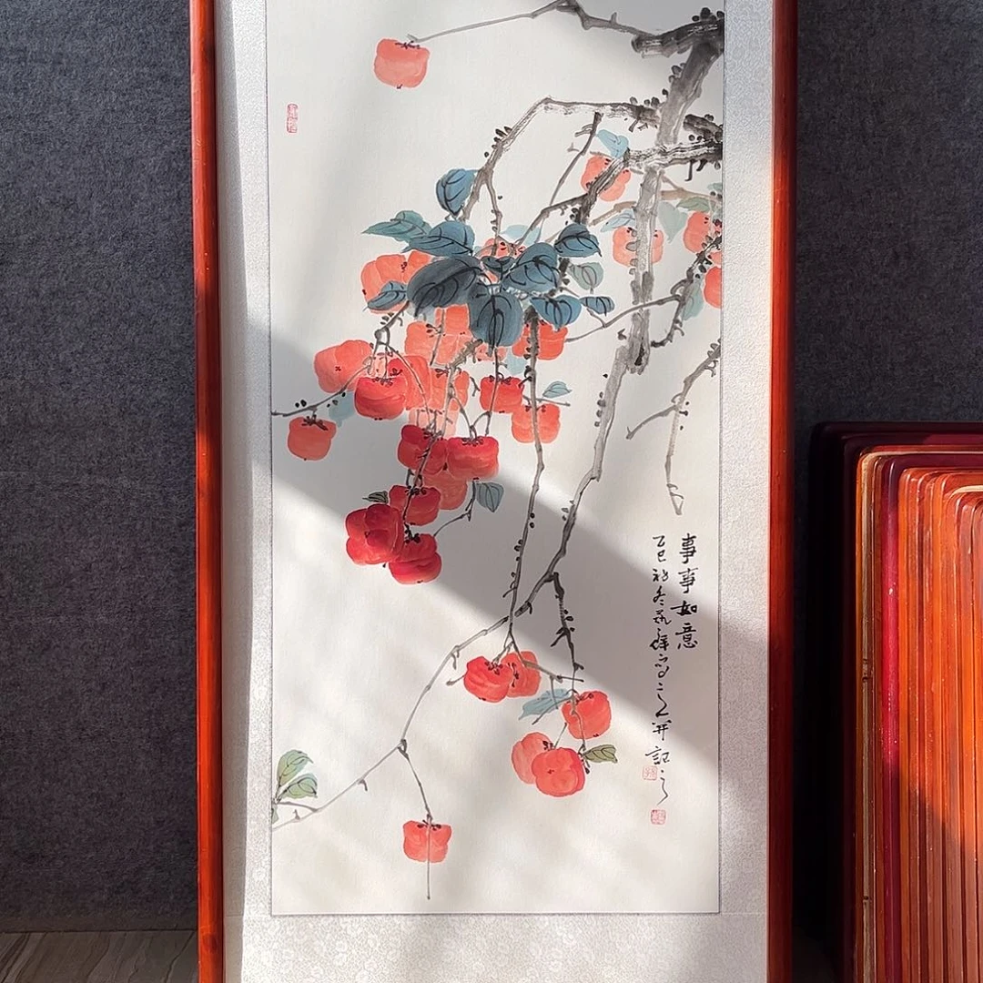 国画书画作品带框63×123