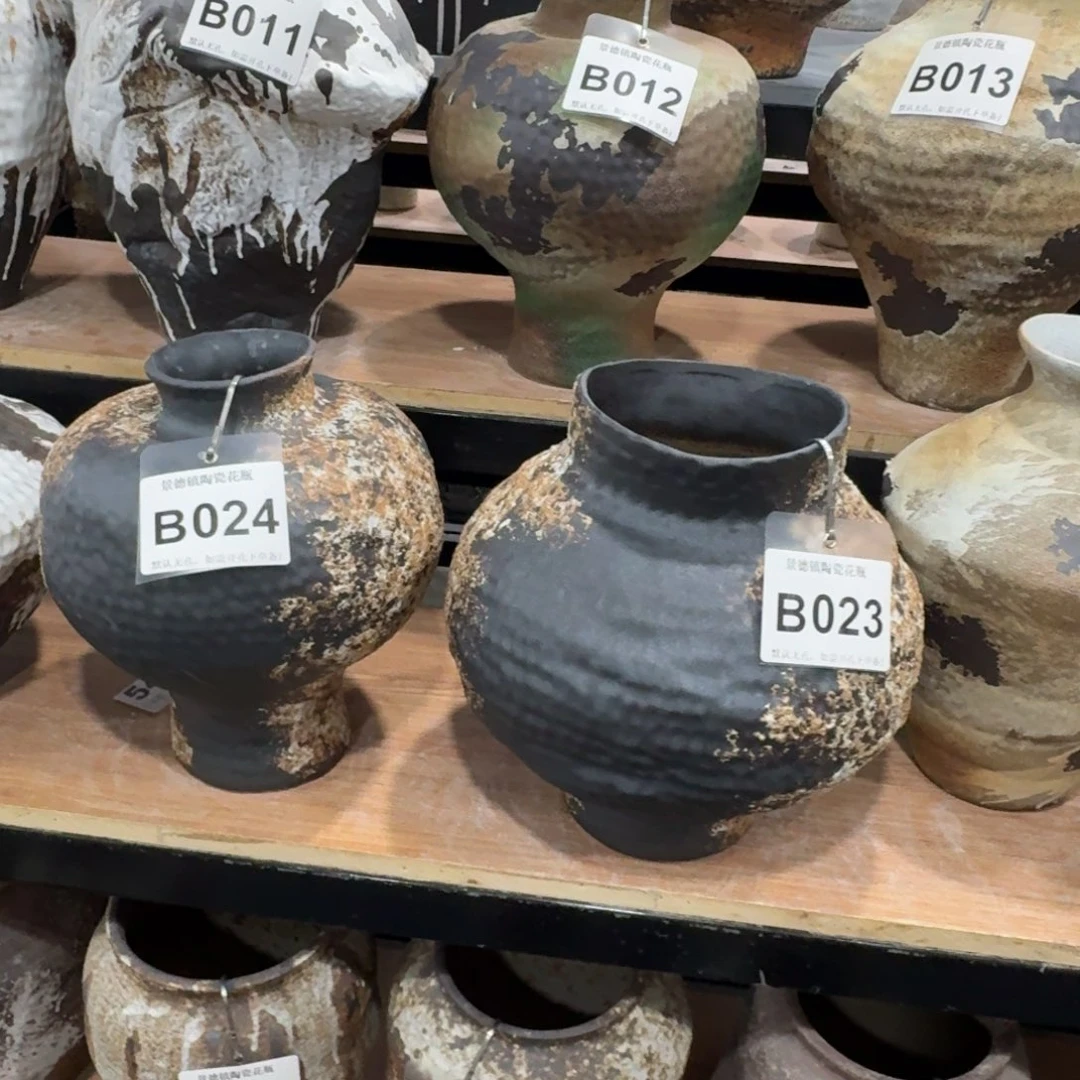 润***店摆件景德镇高温花瓶编码比024，023默认无孔