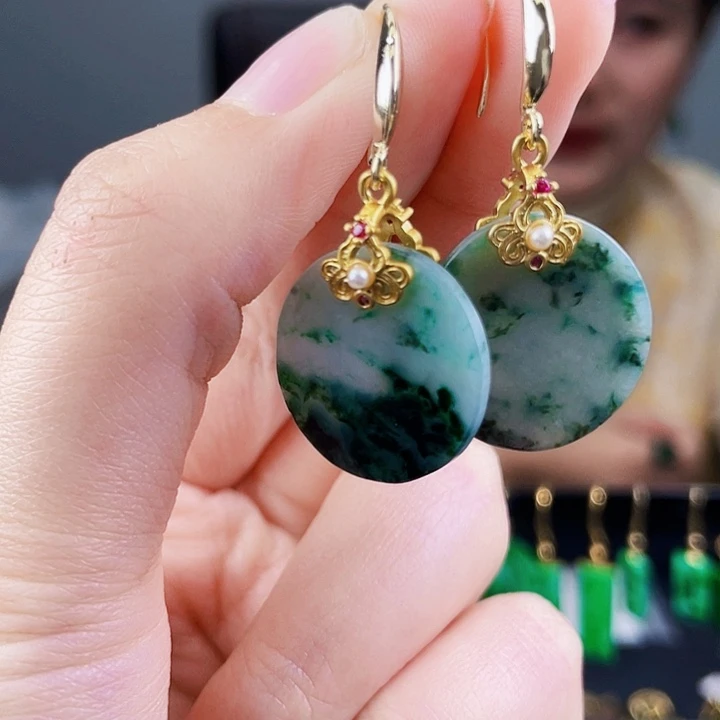 翡翠耳饰未镶嵌饰品