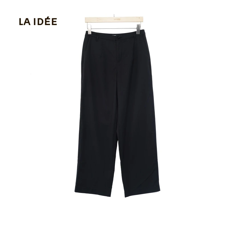 【粉丝专享】LAIDEE极简拼接休闲裤高弹简约休闲百搭