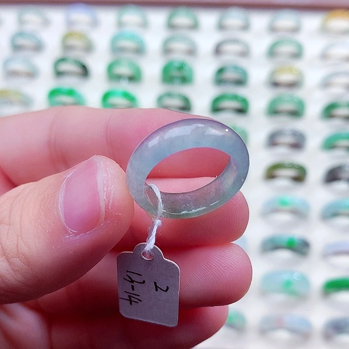 翡翠未镶嵌戒指13-14号