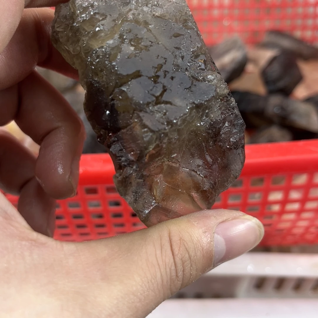 水晶晶簇原石未镶嵌桃*