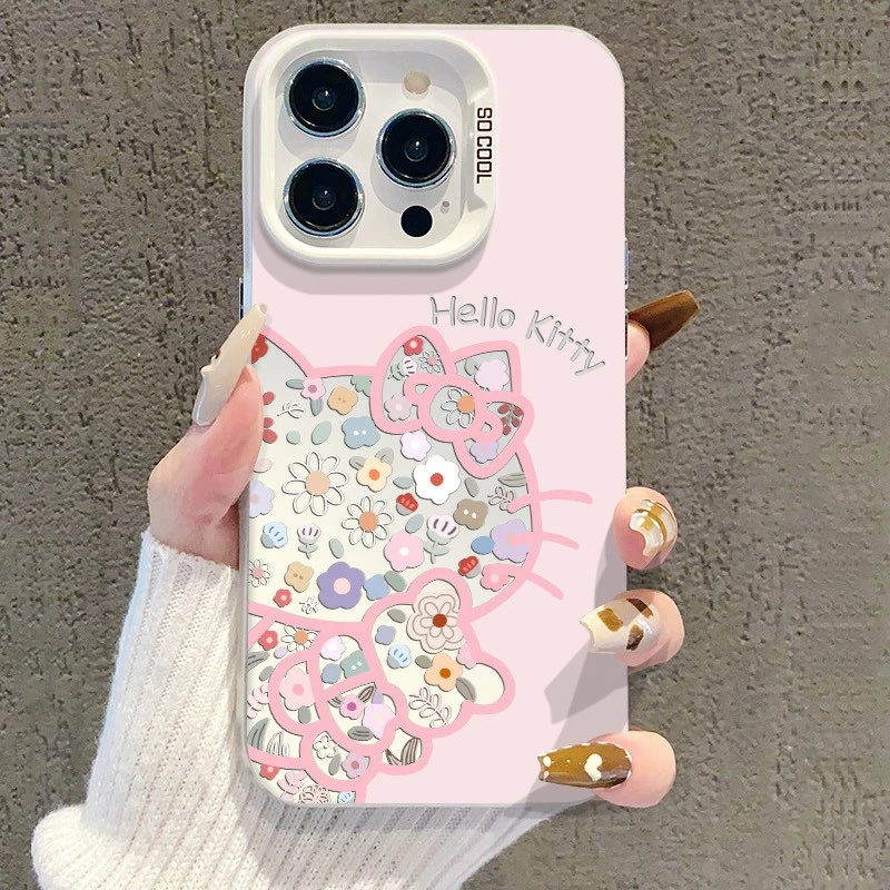 可爱凯蒂猫彩银手机壳适用于多型号手机防摔防磨.