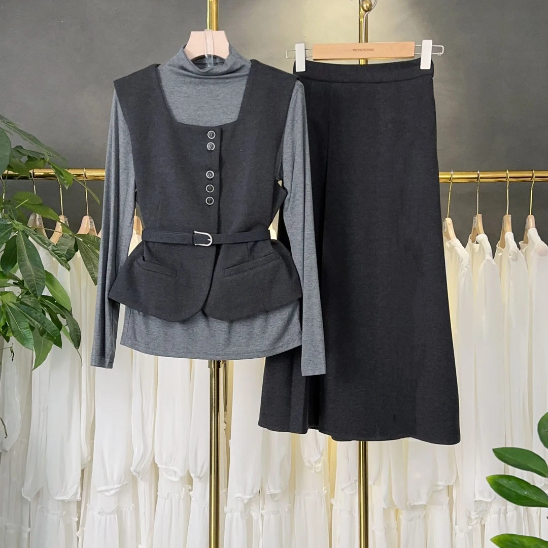 【RG2786】2025年秋冬新款时尚气质百搭减龄显瘦休闲套装