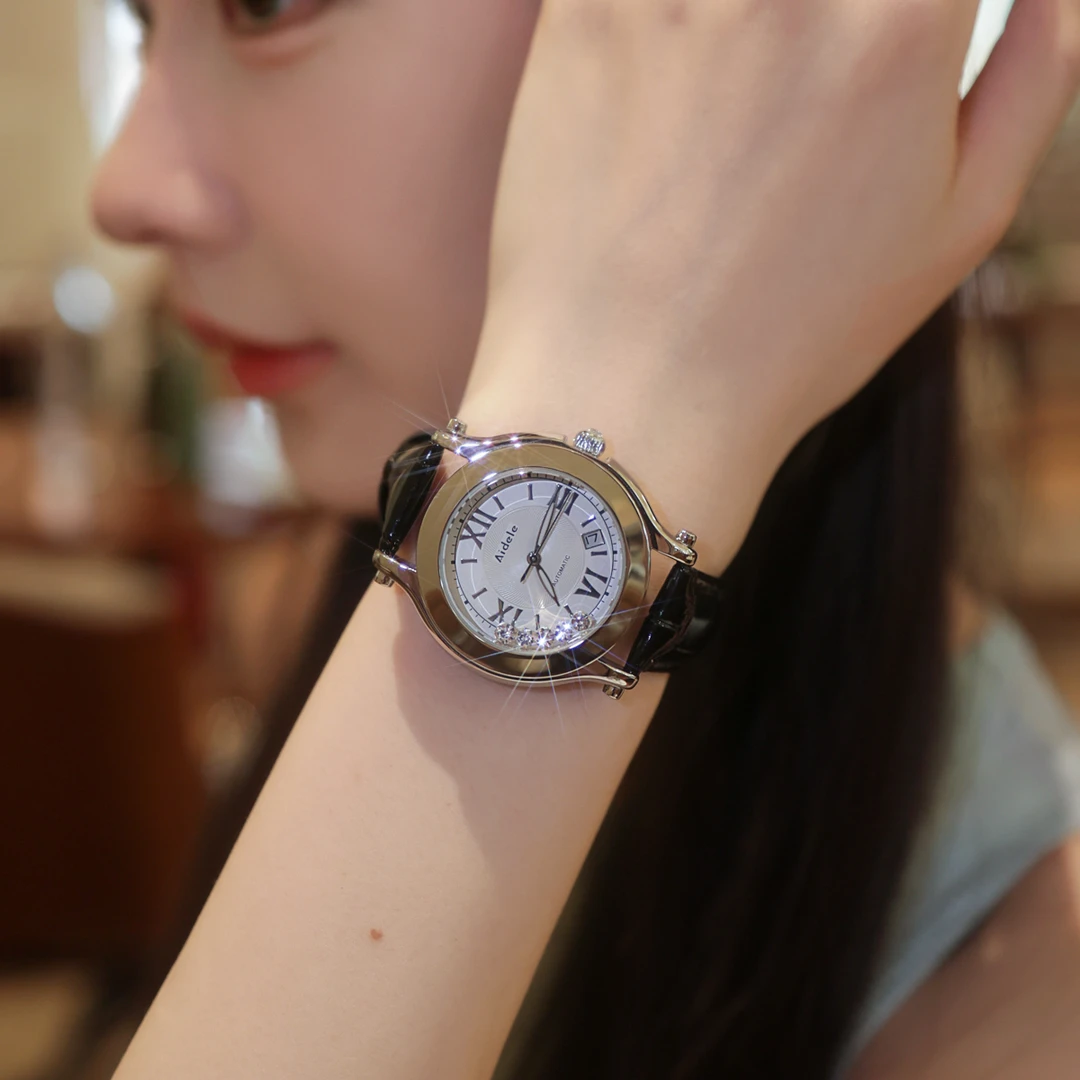 快乐钻石系列高端女款机械时尚腕表-R3915