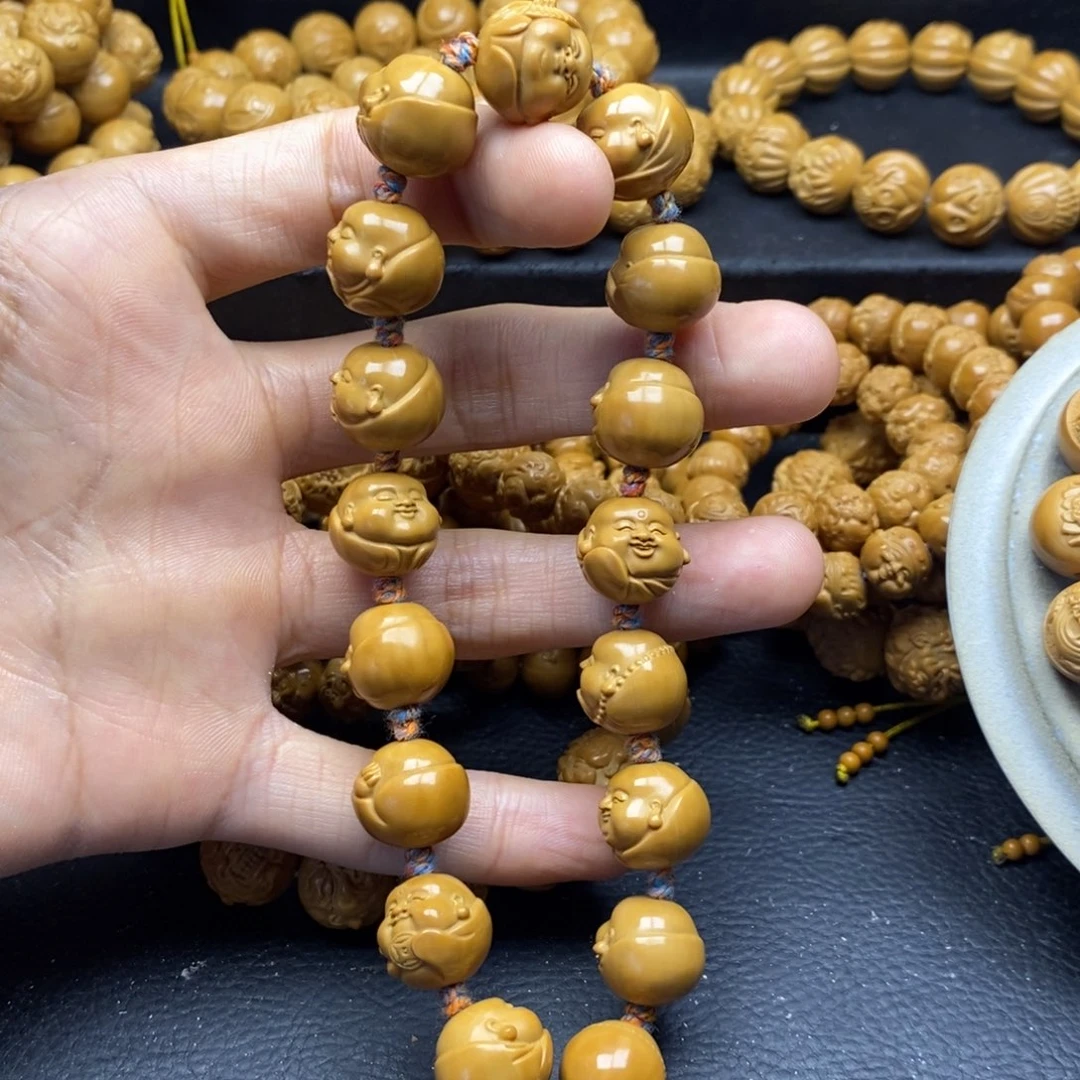 猴头核桃吊坠光背弥勒佛