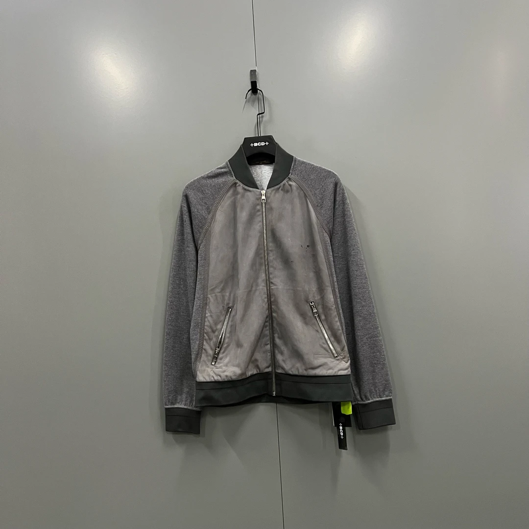 99新 LouisVuitton/路易威登 (ll) 灰色麂皮拼接外套 M码/609508