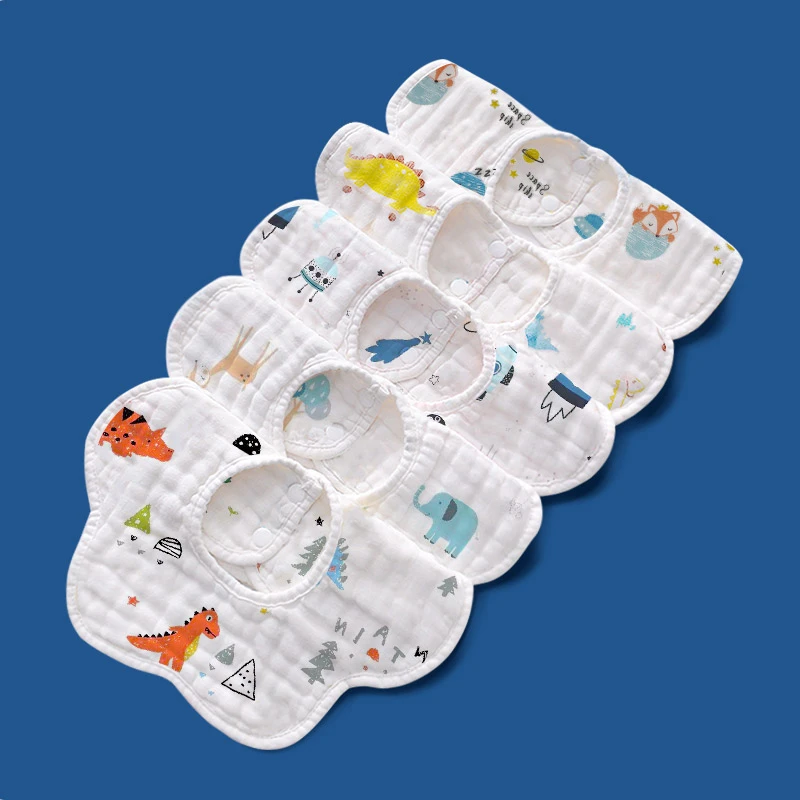 (特惠)婴儿纯棉纱布围嘴口水巾宝宝防吐奶新生围兜男女夏季薄款