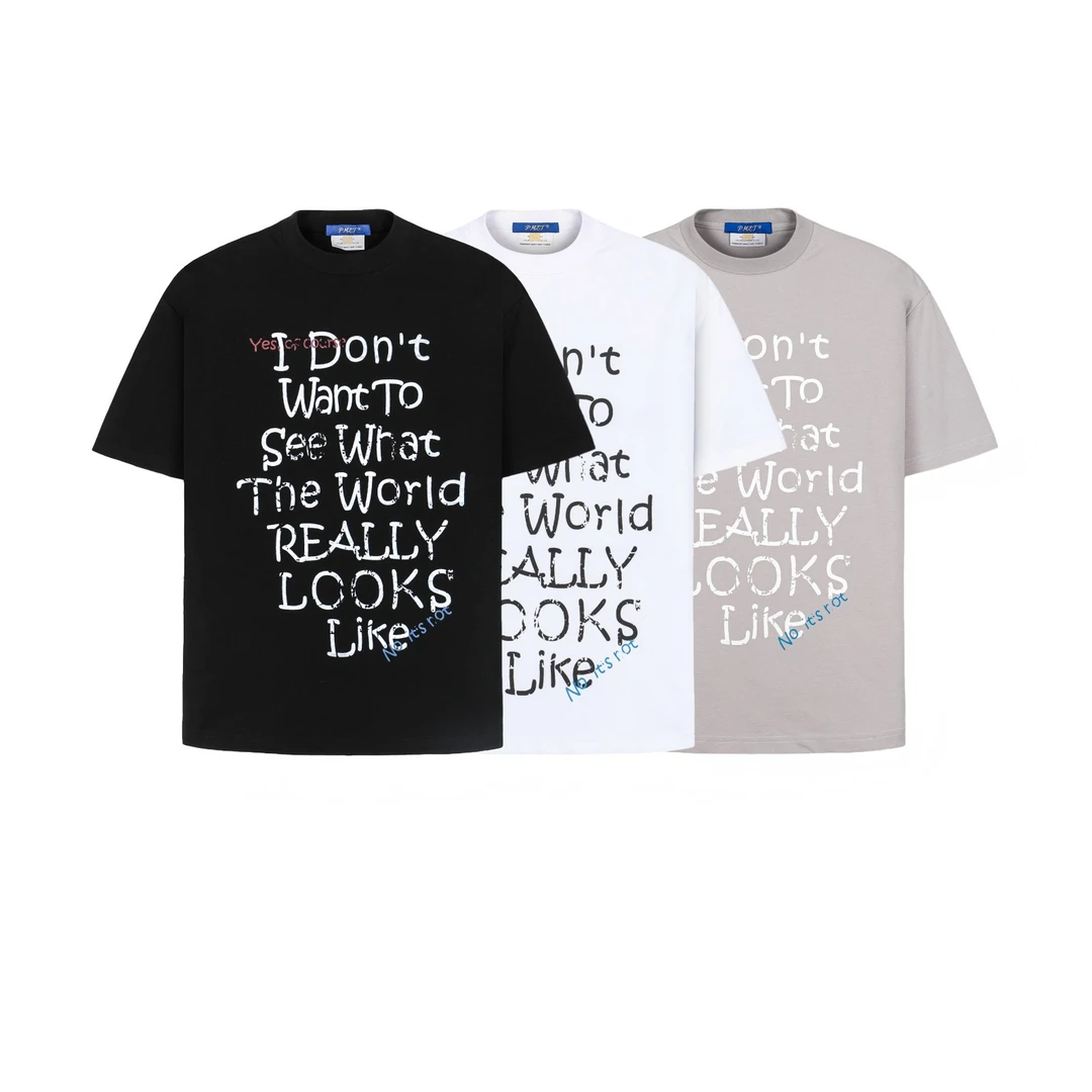 PMET「不想认清世界」印花T恤 Cleanfit短袖防晒速干抑菌Sorona