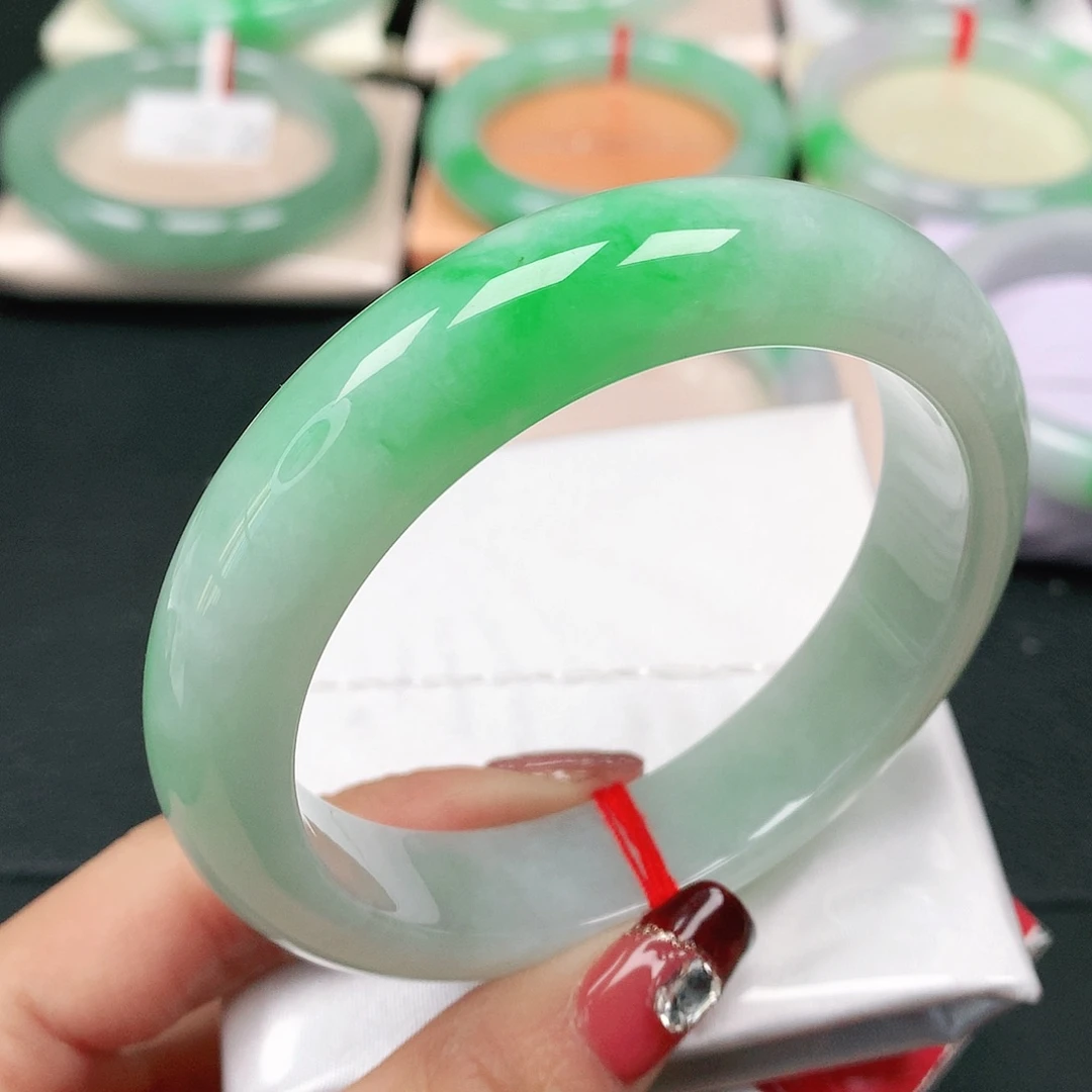 翡翠手镯未镶嵌天然翡翠手镯59