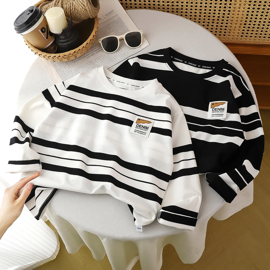 儿童休闲宽松新款上衣男女童秋衣宝宝洋气卫衣长袖T恤打底衫秋装