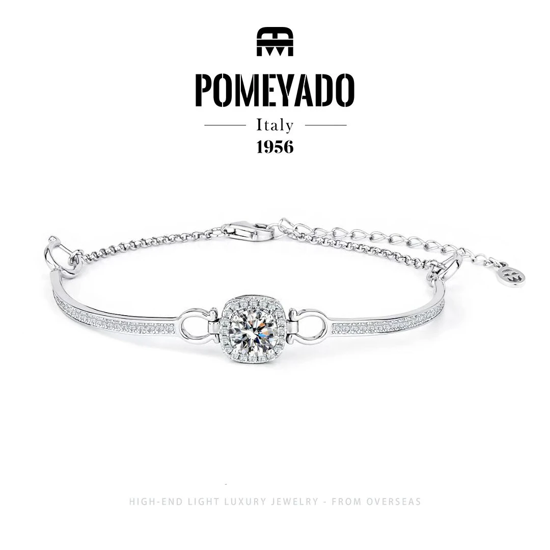 925银莫桑石手链 【克拉之恋】POMEYADO设计师款轻奢手链F1711