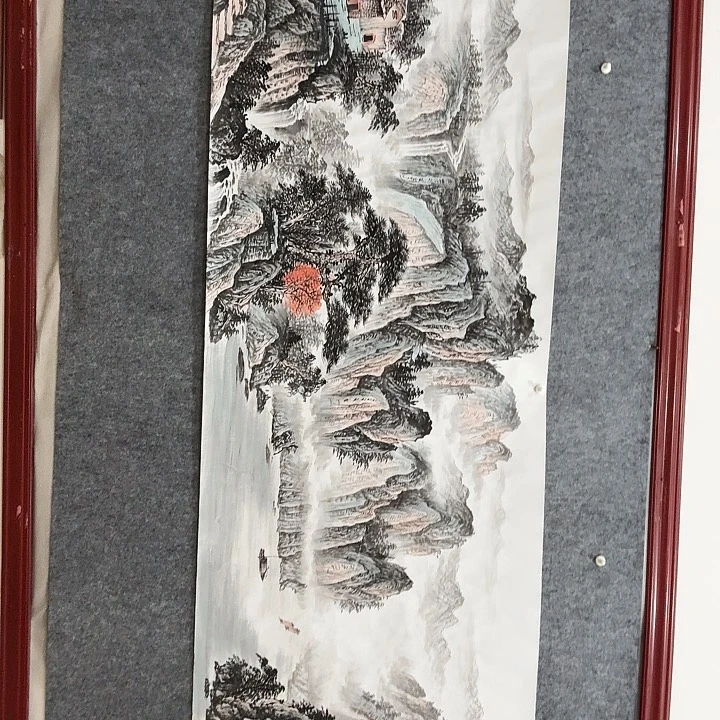 国画手绘国画云峰千里秀