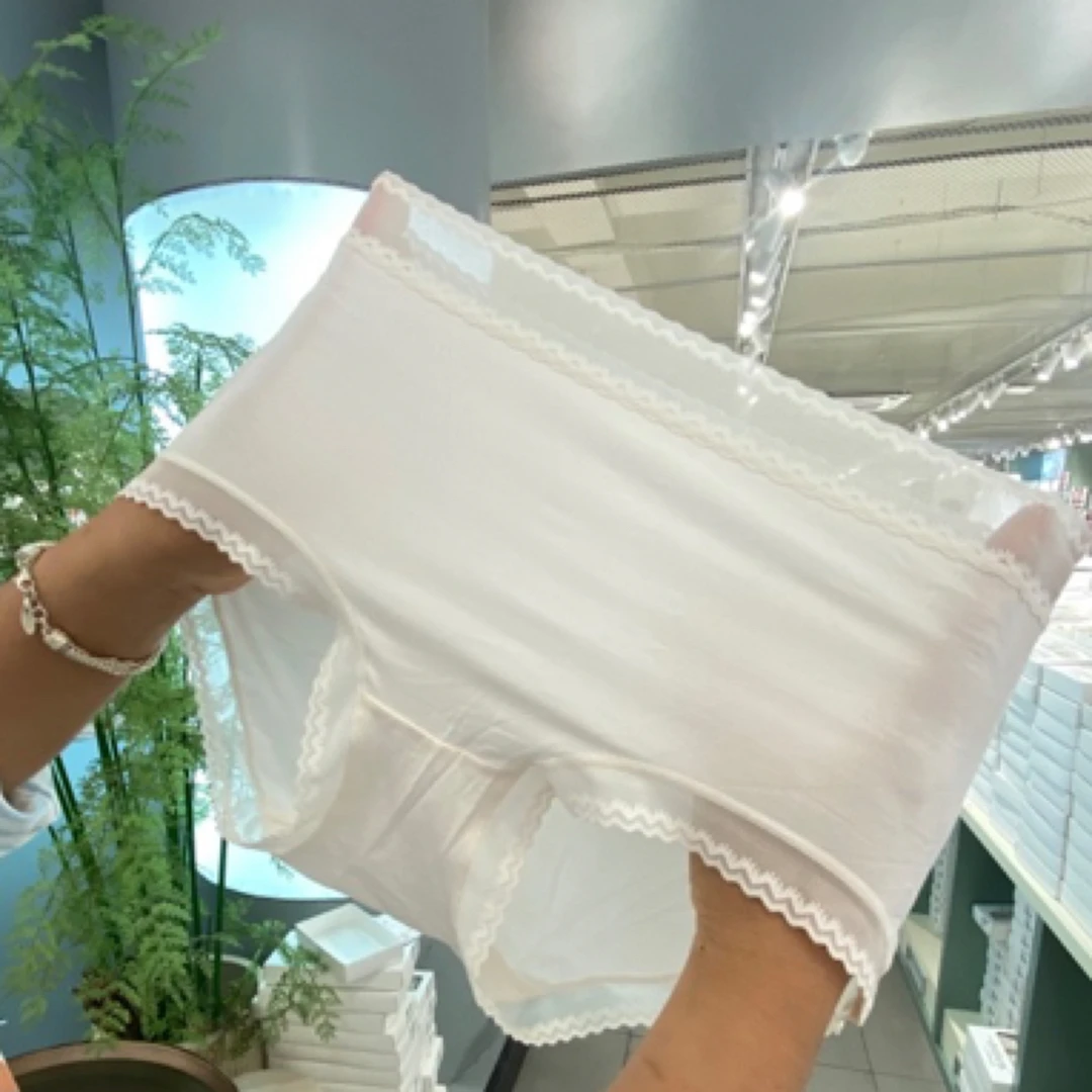 5条装奶油抹茶中腰轻薄透气女士内裤90斤穿到130斤