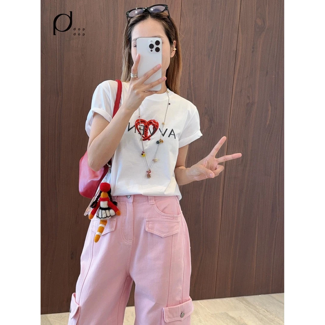 AVVENN2025秋七夕限定正肩短袖T恤女590dopdop买手店