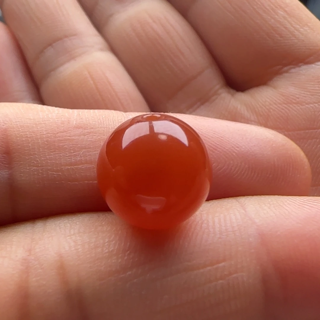 南红玛瑙圆珠12.3沙纹未镶嵌
