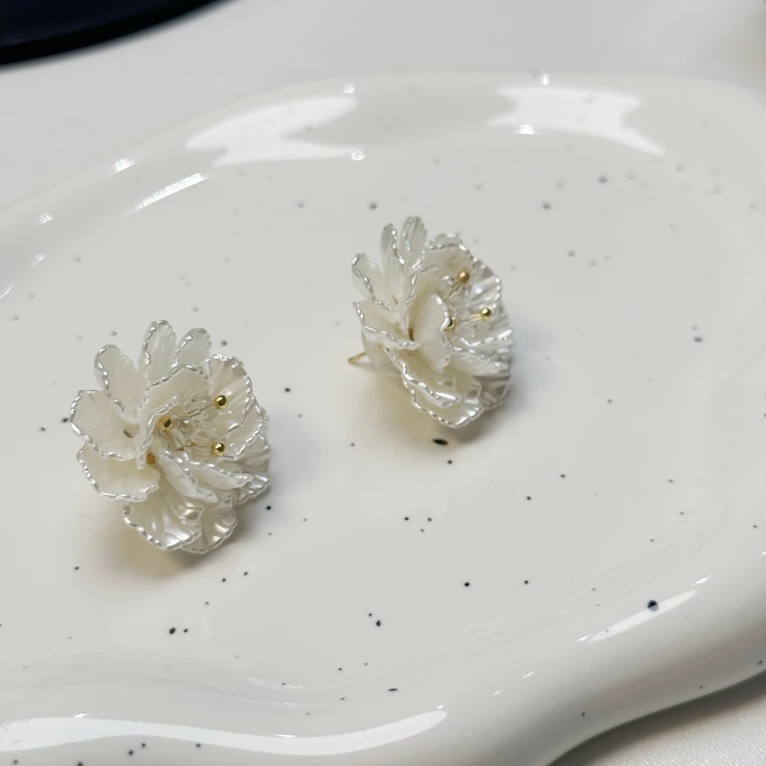 铜合金合成锆石耳饰 耳钉6452百搭小众