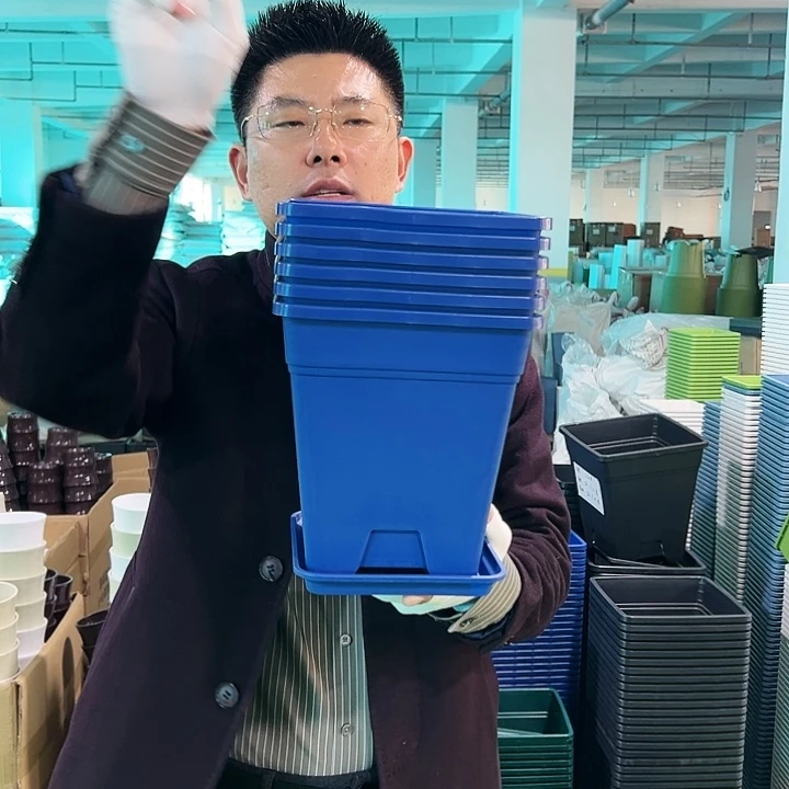 清仓方盆口20高22蓝色5只带托