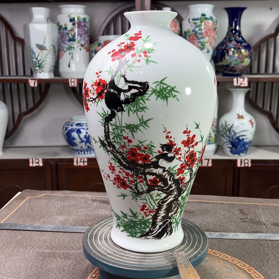 陶摆件景德镇陶瓷梅花