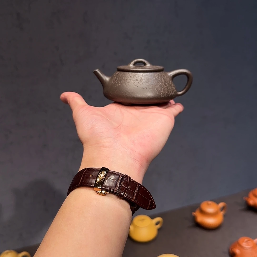 醴***堂紫砂茶壶平盖石瓢 天青 150cc