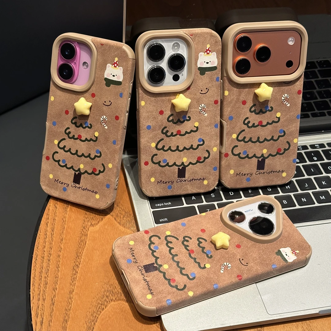 欧克里里星星圣诞树适用苹果16手机壳iPhone17小米15vivoppo华为