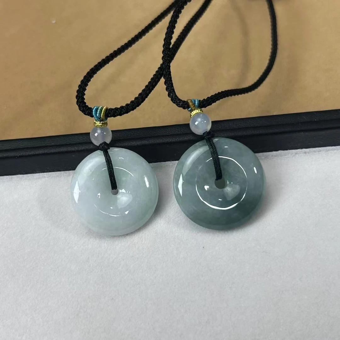 【缺货】翡翠平安扣（多样性发一）/有瑕 25*5 V0048