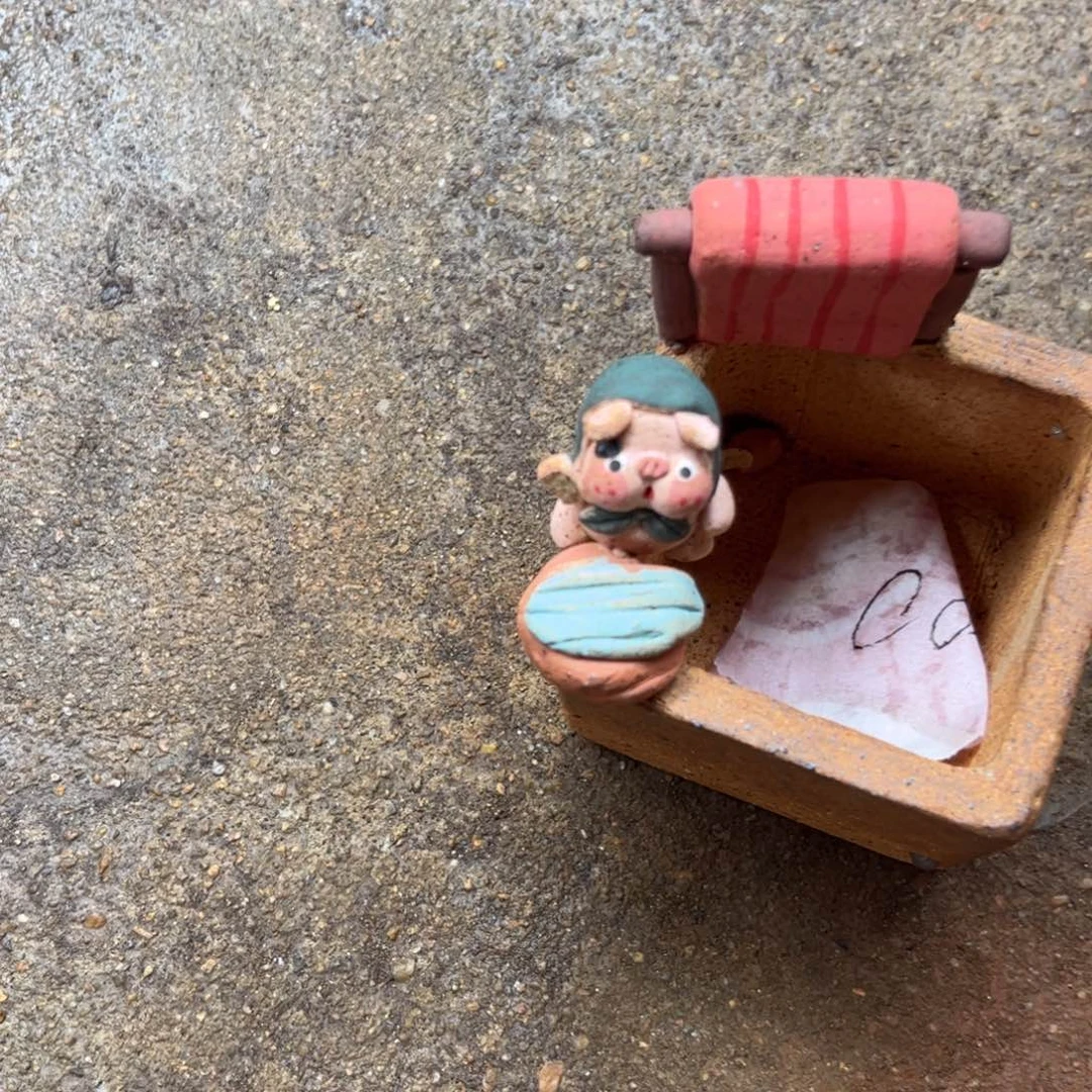 桃****泥塑古镇炻陶花盆