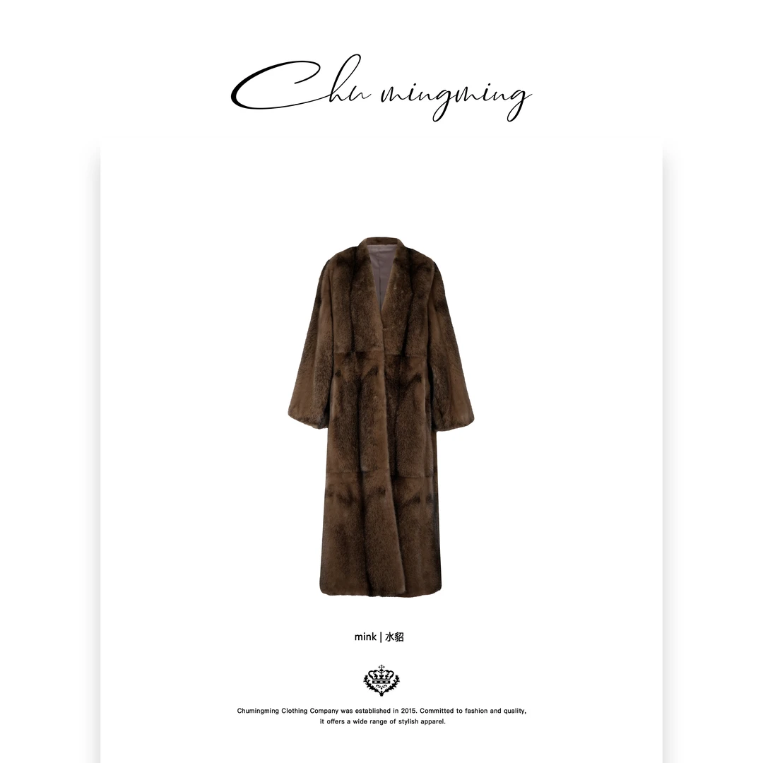 【CHU/2024SSNEW】原创设计《禾里》十字腰带长款水貂ML04