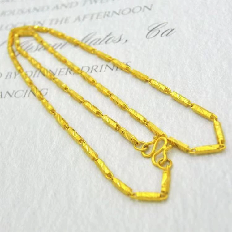 合金项链 细款竹节项链 百搭女款情侣