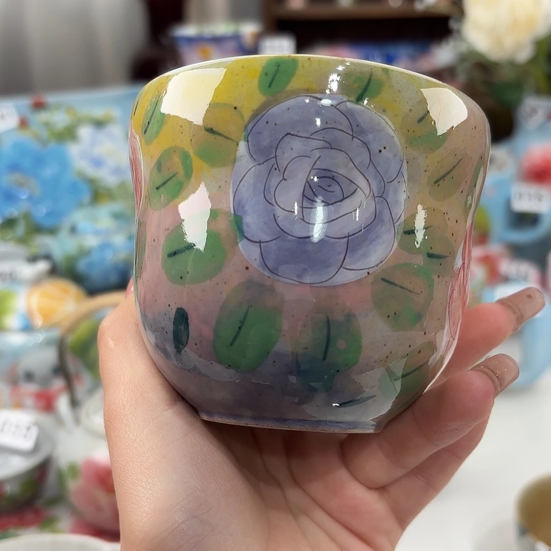 瓷片景德镇手绘高温釉下彩陶瓷茶具