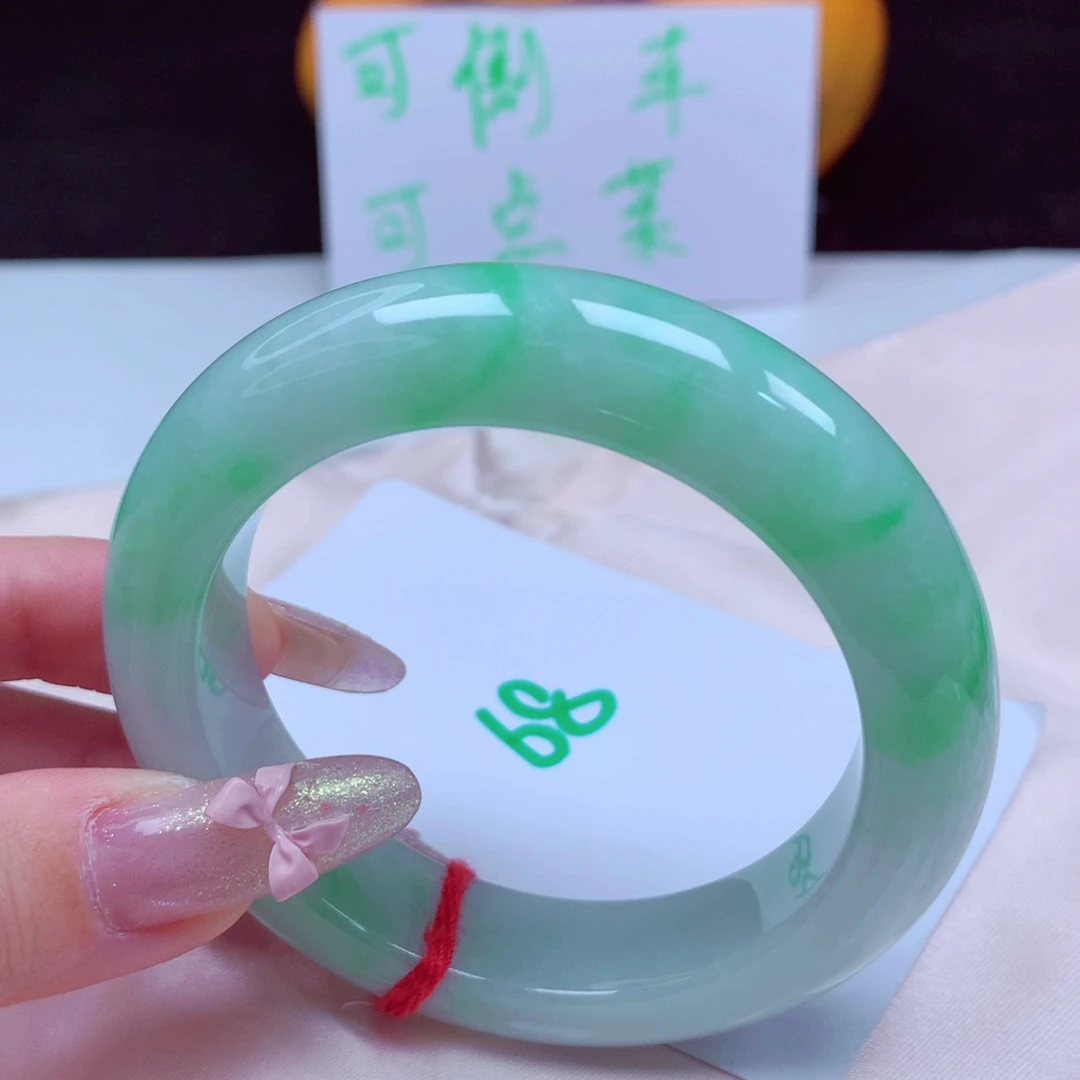 未镶嵌手镯翡翠天然缅甸翡翠A货手镯 68号