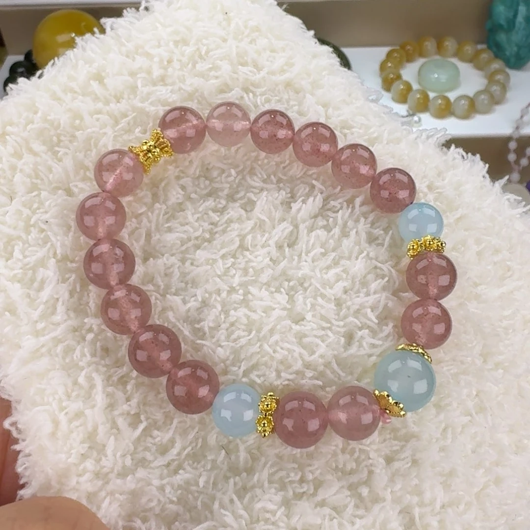 水晶手链未镶嵌草莓晶设计款手链